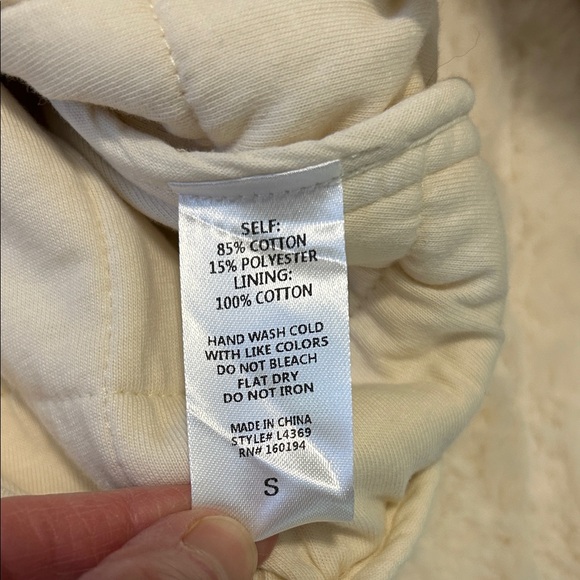 By Together Cream Quilted Zip-Up Relaxed Fit Jacket Size Small - Picture 7 of 10